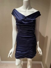Alice & Olivia navy blue silk dress Size 6