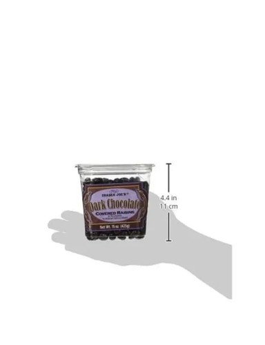 2 paquetes de pasas cubiertas de chocolate oscuro Trader Joe's 15 oz cada paquete - Imagen 4 de 4