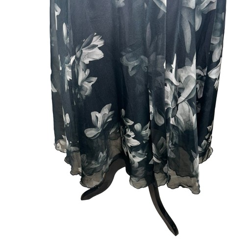 Unbranded Women's Flare Skirt S Small Chiffon Lined Floral Print Lightweight - Picture 9 of 12