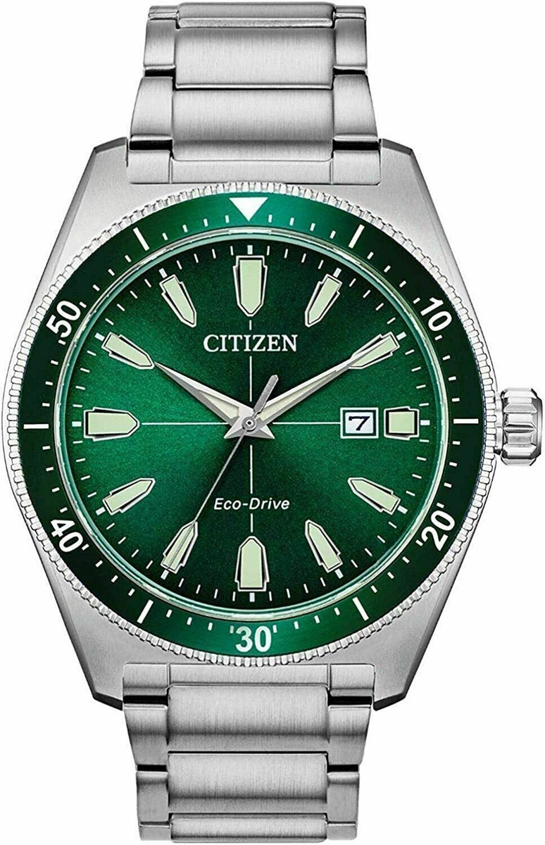 Citizen AW1598-70X Brycen Eco-drive Men's Watch - Silver/Green for