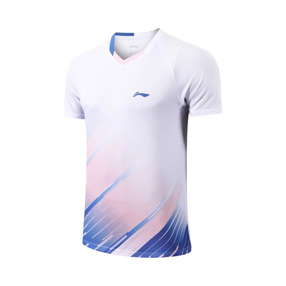 2023 New Li-Ning Men's Badminton Tops Table Tennis Clothes T-Shirts Adult Kid - Image 2 of 4