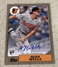 2022 Topps Update Alex Wells Auto /50 RC Gold Parallel Rookie 1987 Topps Orioles