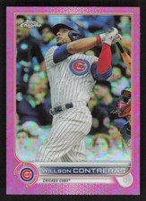 2022 Topps Chrome Willson Contreras Pink Refractor #136 Card