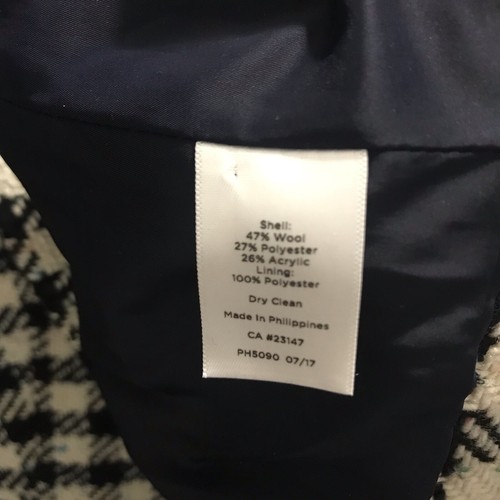 Talbots Jacket Women's 8 Black White Confetti Houndstooth Tweed Blazer NWOT $99 - Picture 3 of 9