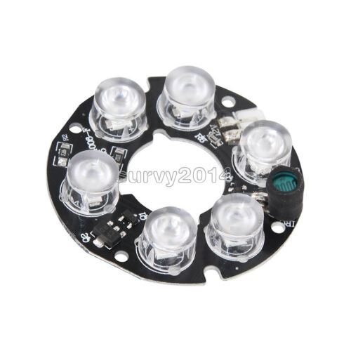 6pcs array LED IR Leds Infrared Board for CCTV cameras night vision 45mm White - Picture 1 of 1