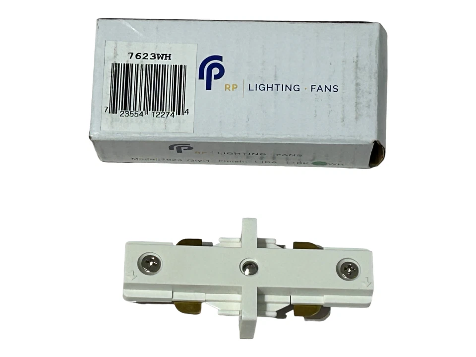 Um mini conector reto para iluminação de pista - Modelo 7623 - Branco - Imagem 4 de 4