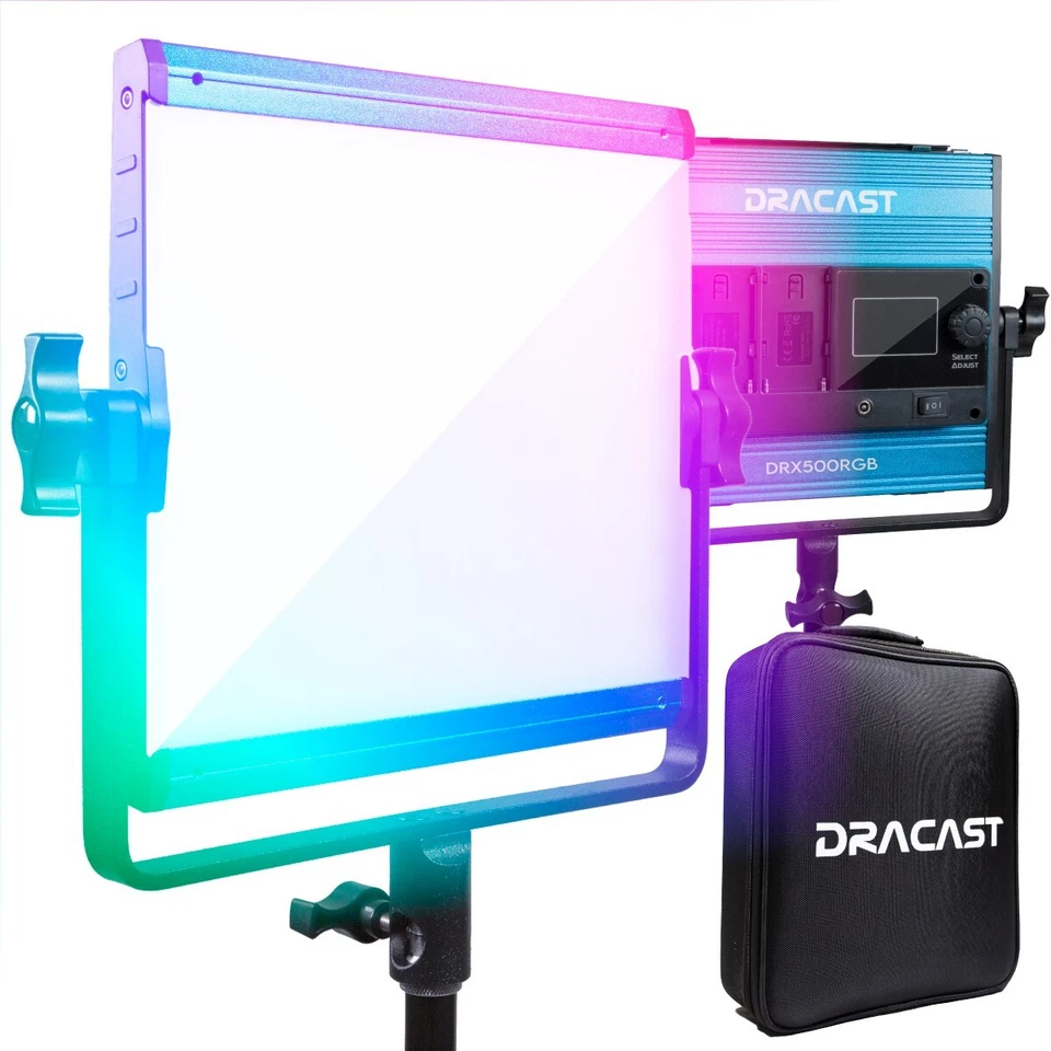 Dracast LED500 X Series RGB and Bi-Color LED 3 Light Kit with Nylon Soft Case - Image 3 of 4