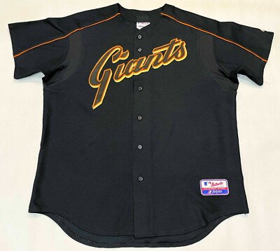 Vintage Majestic MLB San Francisco Giants Baseball Jersey XL Black