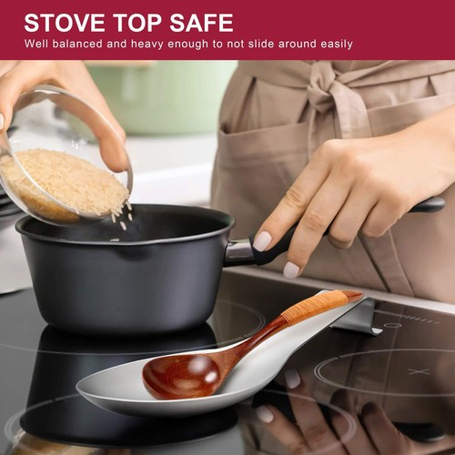 Spoon Rest Stainless Steel Spoon Ladle Holder Spatula Rest For Kitchen Stove Top - Picture 5 of 7