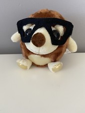 Aurora World 2003 Plush Hedgehog with Glasses Mini 5 x 4 Roly Poly Pudding Cute