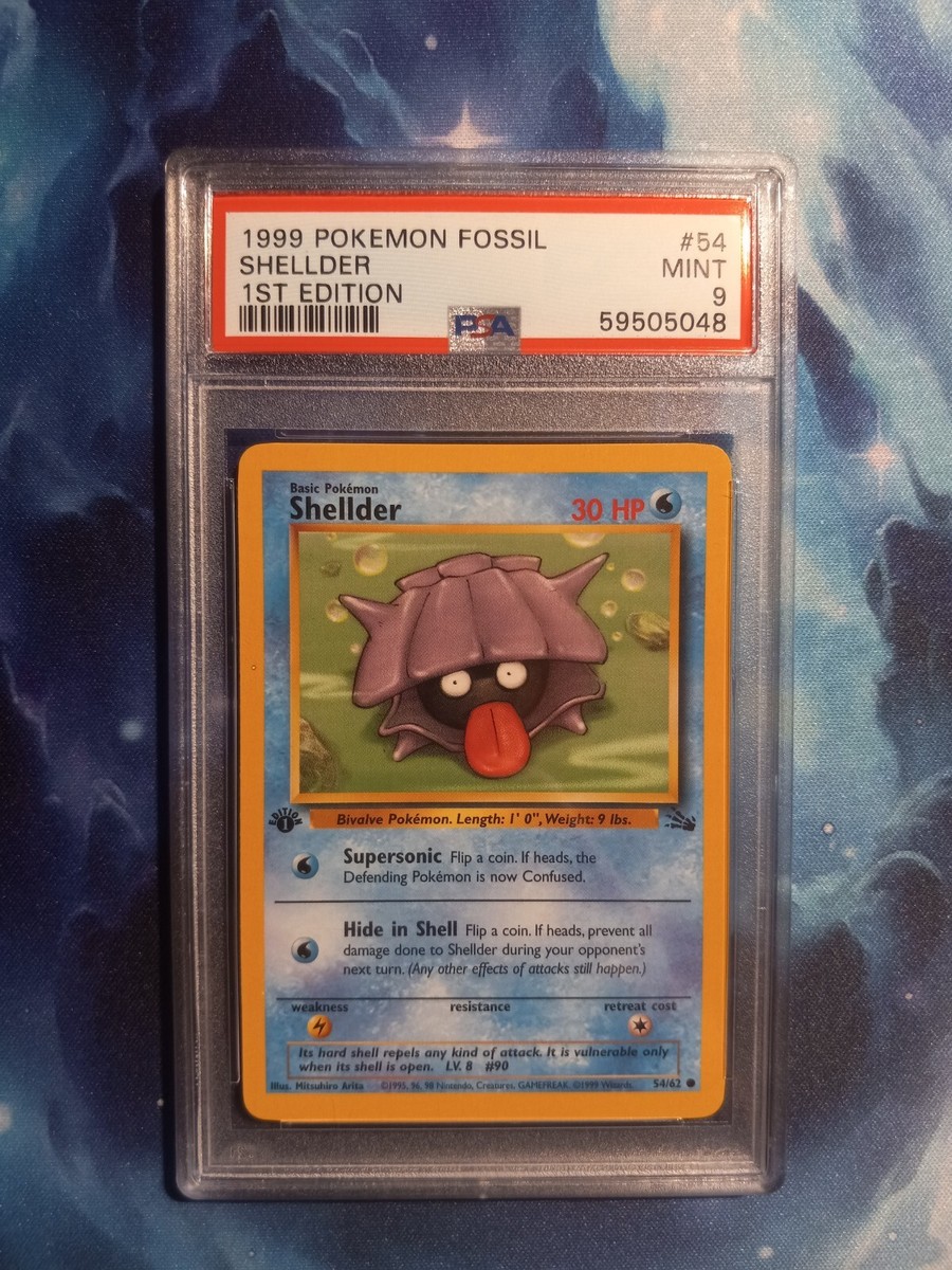 PSA9 Fossil Shellder 1st 英語版 ポケモンカードゲーム Graded PSA 9 1st Edition Fossil Set SHELLDER 1999 Pokemon Card 54