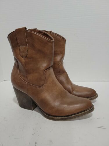MADDEN GIRL BROWN WESTERN STYLE LADIES 9M BOOTS