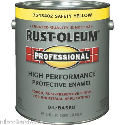 (1)-Gal  Safety Yellow RustOleum Professional Industrial Enamel Paint 7543-402