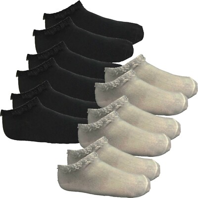 black frilly trainer socks