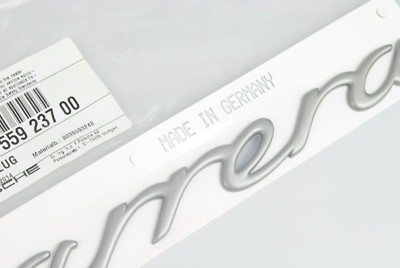Genuine Porsche Carrera Emblem Insignia Logo Script Titanium 