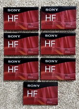 Lot of 7 Sony High Fidelity Audio Cassette Tapes HF Normal Bias 90 min C90HFR