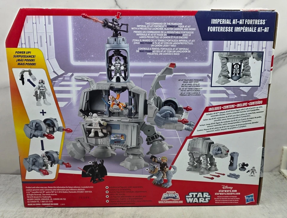 Star Wars - Figura de Juguete Fortaleza Imperial AT-AT - Playskool - Serie de Héroes Galácticos Foto 2 de 4