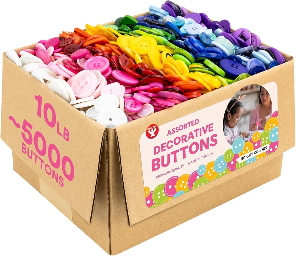 Mixed Colorful Buttons for Sewing & Embellishments - Image 3 of 4