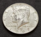 1967 Kennedy Half Dollar • 40% Silver • Circulated • X65