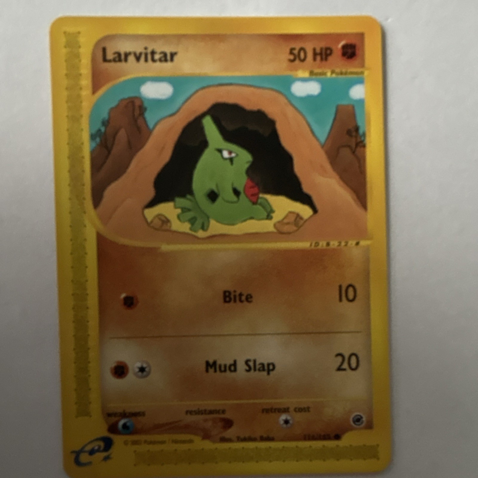 Pokémon Larvitar Expedition Base Set Regular Common 116/165 50 HP TCG 2002