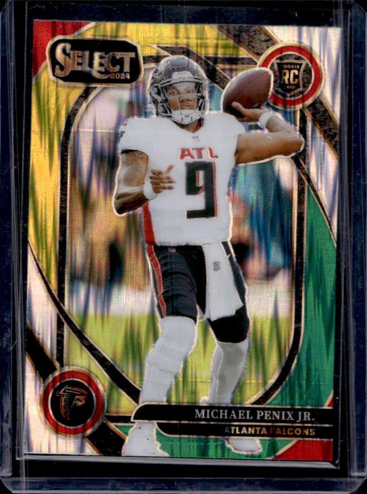 2024 Select Michael Penix Jr. Club Level Green Yellow Shock Prizm RC #235