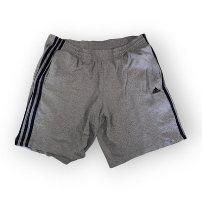 Adidas Vintage Y2K Shorts Grey 3 Stripes Logo Size L