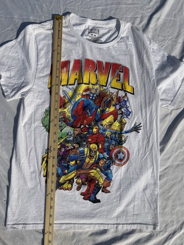 T Shirt Uomo Marvel Tg Media Buone Condizioni Thor Hulk Capitan America Bianca - Foto 7 di 7