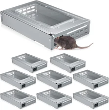 Qualirey 8-Pack Multi-Purpose Mousetraps (Silver)