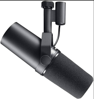 Shure SM7B Dynamic Vocal Microphone with Both Windscreens   XLR Studio Mic  