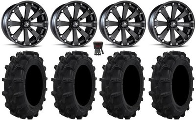 MSA Kore 14'' Wheels Black 27'' Mud XC Tires RZR XP 1000 / PRO XP
