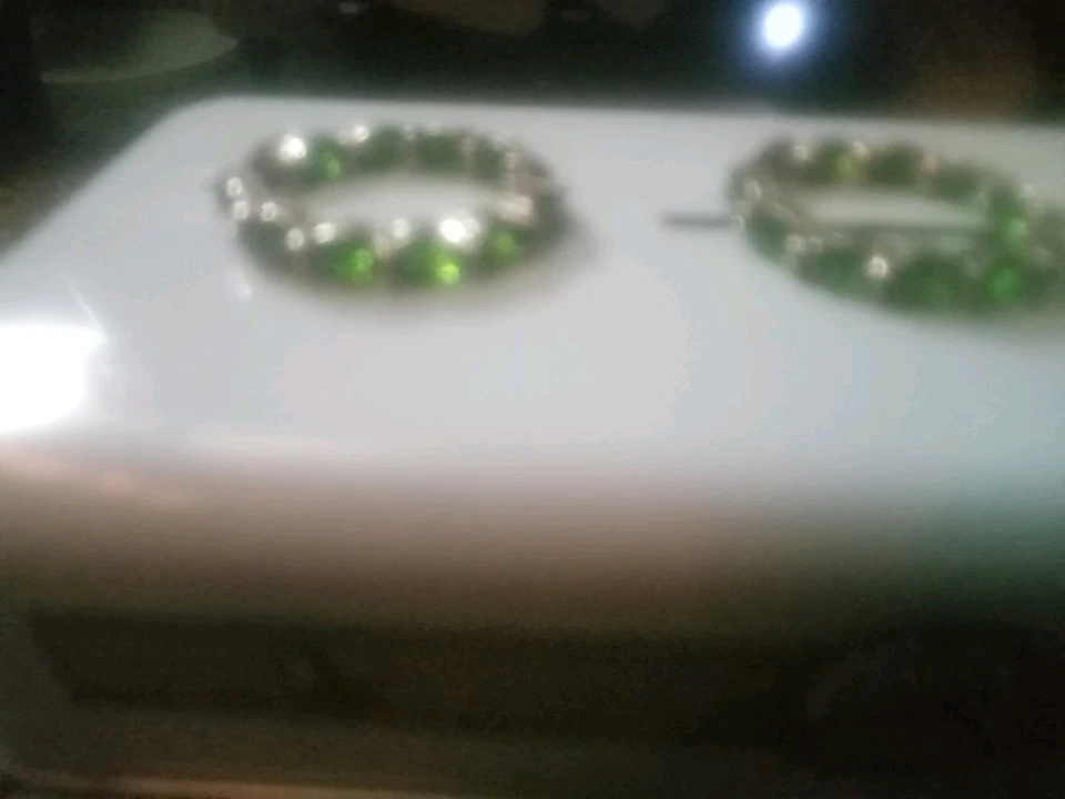 Diopside 925 Sterling Silver Earrings Natural Chrome, CE31743 - Image 3 of 3