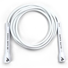 Elite Jumps 6mm PVC Jump Rope   Adjustable 1 Cord, White Handles - 5" Handle