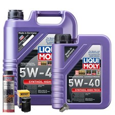 Motoröl 5W40 LIQUI MOLY 6L+HENGST Ölfilter+Ölschlammspülung+Ölablassschraube