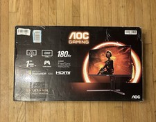 Aoc Gaming Monitor 27  180hz Model Q27G3XMN Black damaged 