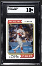 2023 Topps Heritage - Bryce Harper #17 SGC 10 Gem 💎
