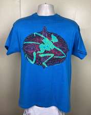 Vtg 1992 OP Ocean Pacific T-Shirt Blue M 90s Surf Skate Brand Single Stitch