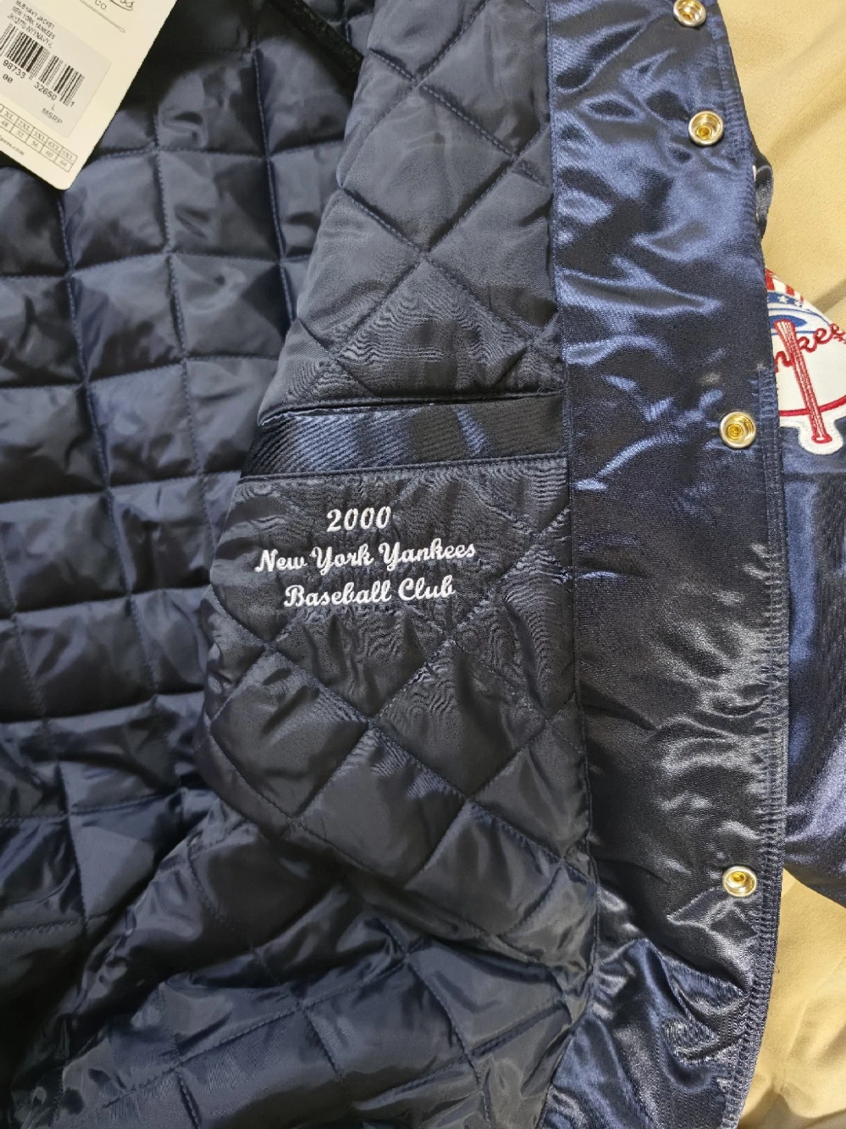 NEW YORK YANKEES MITCHELL & NESS 2000 SUBWAY SERIES JACKET SIZE XLARGE NEW TAGS! image 7