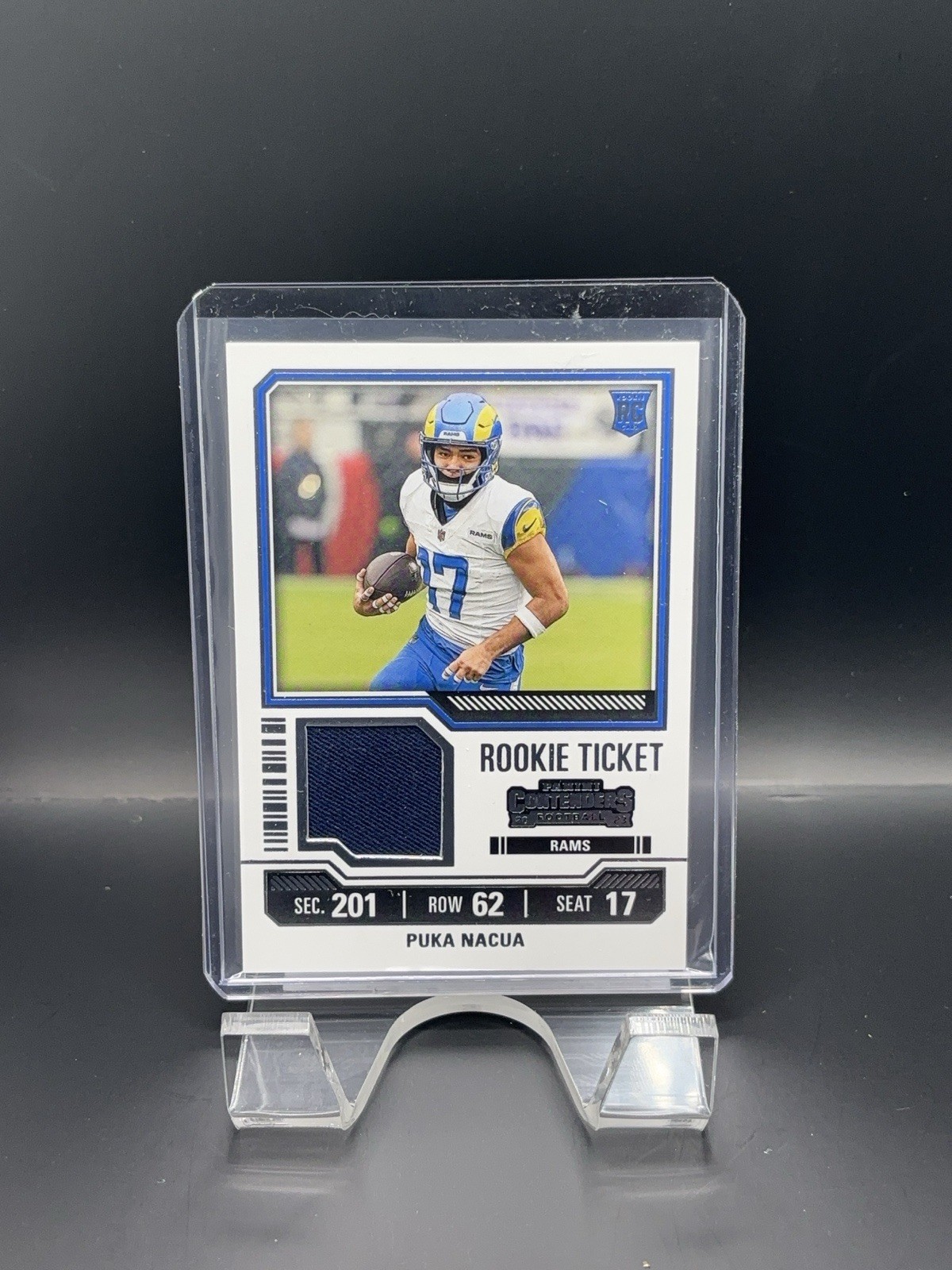 2023 Panini Contenders - Rookie Ticket Swatches Puka Nacua #TS13 (MEM, RC)