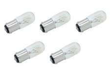 5x Gl&uuml;hbirne, Gl&uuml;hlampe Stecksockel, Bajonettfassung B15 f&uuml;r N&auml;hmaschinen