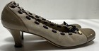 Bally Safira Taupe Suede Patent Leather Cap Toe Kitten Heel Pumps Size 8.5 — photo 3