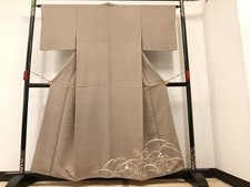 Heiwaya kimono gorgeous colored tomesode flower pattern gold color pure silk