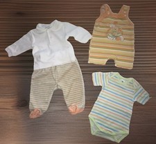 3 Baby Strampler Bodys Gr. 56 gebraucht von Baby Club gelb orange