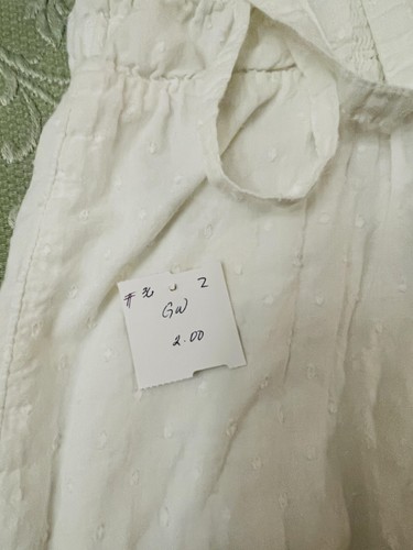 O'Neill Shirt Womens Large White Cami Tank Top Boho Eyelet Swiss Dot Adjustable - Picture 13 of 13
