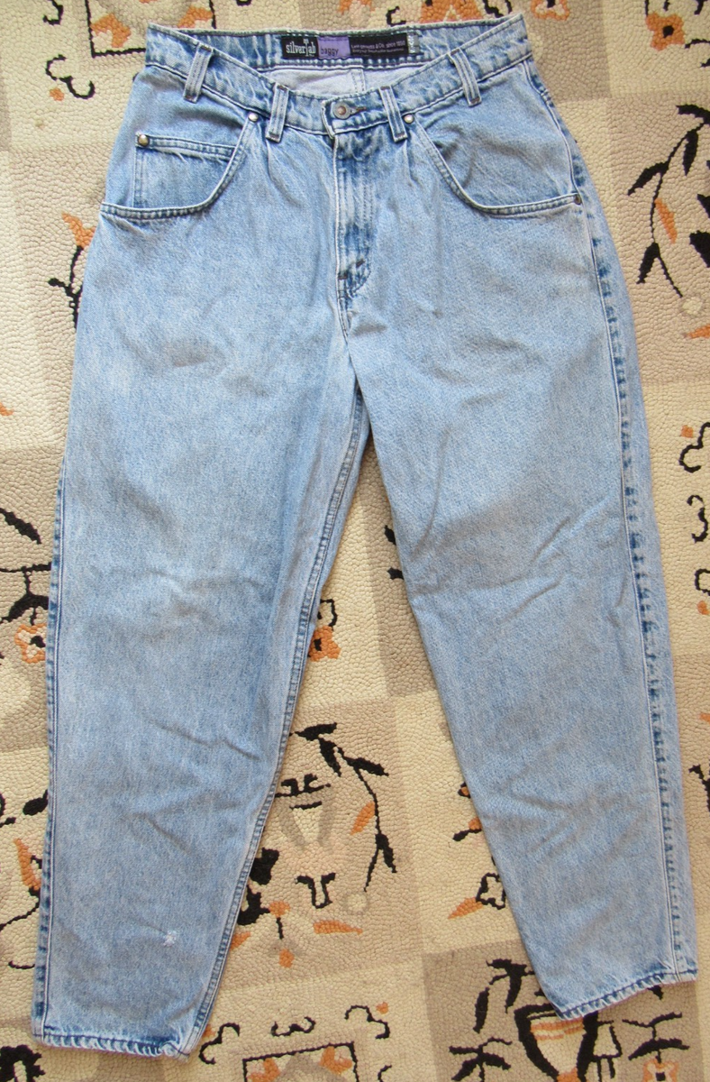 90's Levi's SilverTab MASSIVE W30 USA製 Vintage 90s Levi's Silvertab Massive Jeans Black | Depop