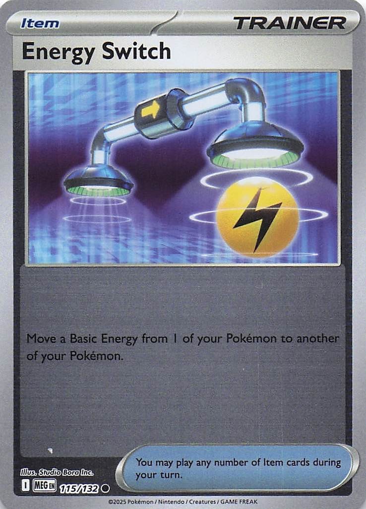 Energy Switch #115/132 NM Reverse Holo Common ME01: Mega Evolution