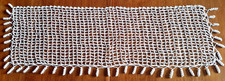 Rideau brise bise ancien en macramé avec pompons -106 cm x 33 cm + pompons