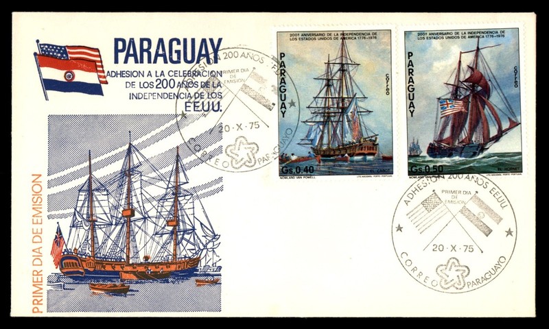 Mayfairstamps Paraguay FDC 1975 dual 200th anniversary of the independence of th
