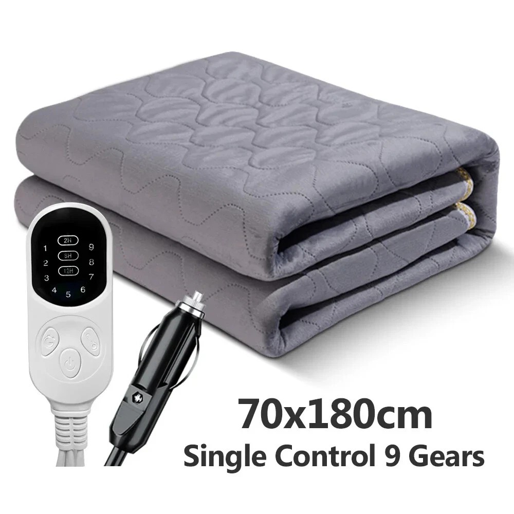 Heated Car Blanket 12V Electric Blanket for Car Truck SUV Portable Heated Throw