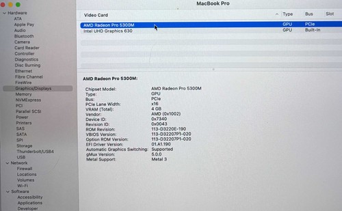 Apple MacBook Pro 16" 2019 i7-9750H Radeon Pro5300M 32GB RAM 512SSD READ! - Zdjęcie 3 z 6