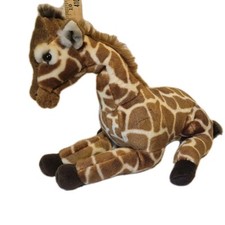 FAO Schwarz Giraffe Sitting Plush 16" Stuffed Animal Toy Realistic
